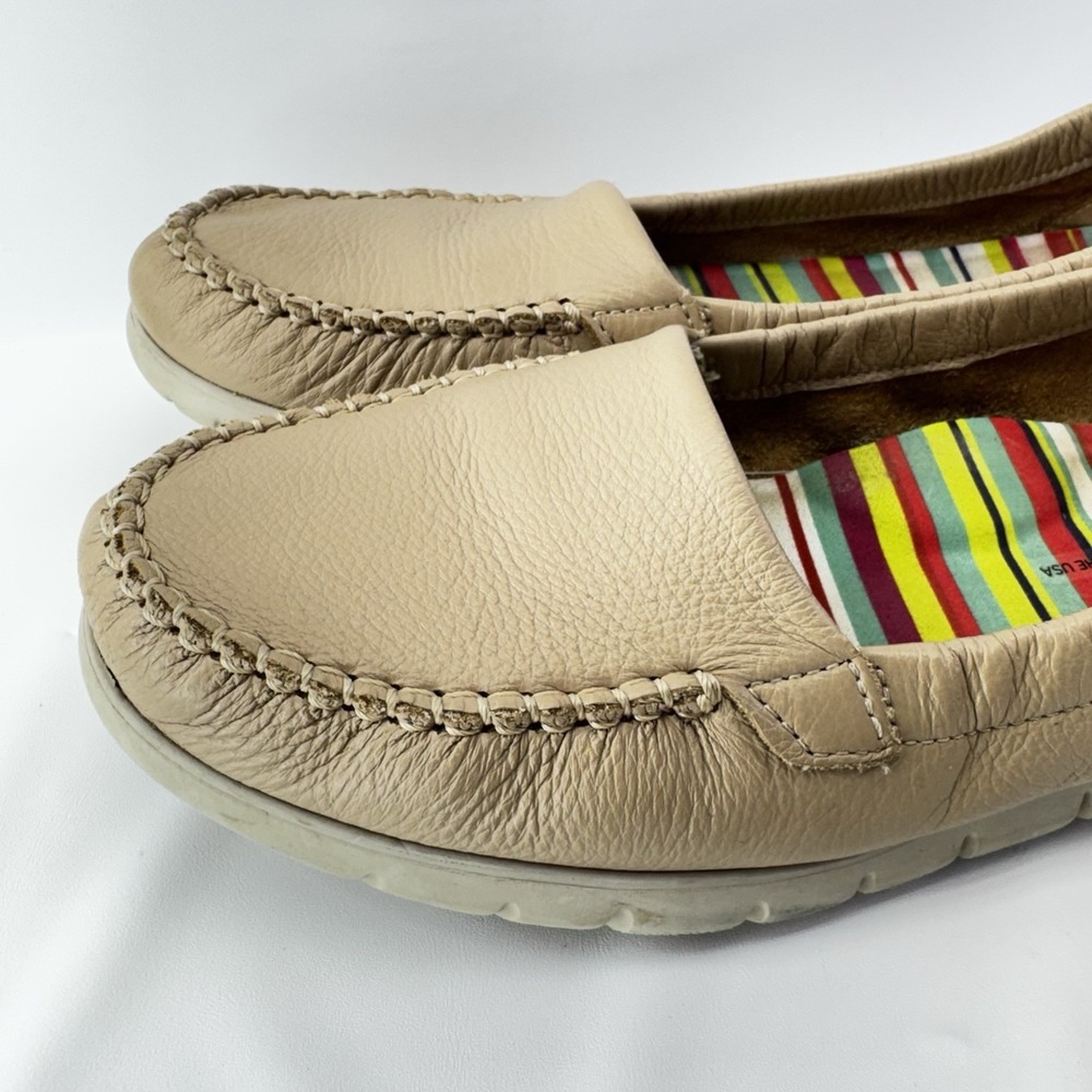 SAS Women's 8.5 M Sunny Latte Flats Slip On Comfort Shoes Beige Moccasin Style - Picture 8 of 9